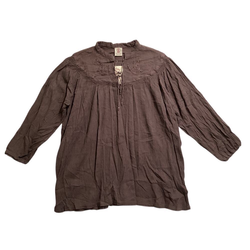 Gypsy Rose top drawstring neckline long sleeves XL